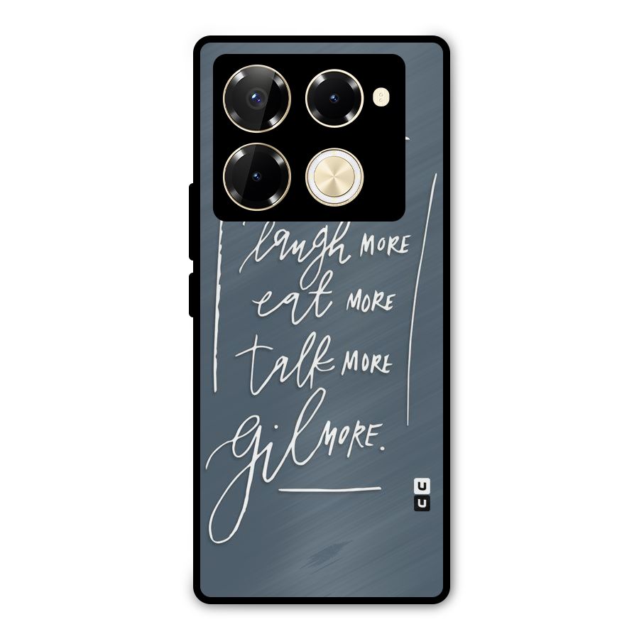 Live Laugh More Metal Back Case for Infinix Note 40 Pro Plus