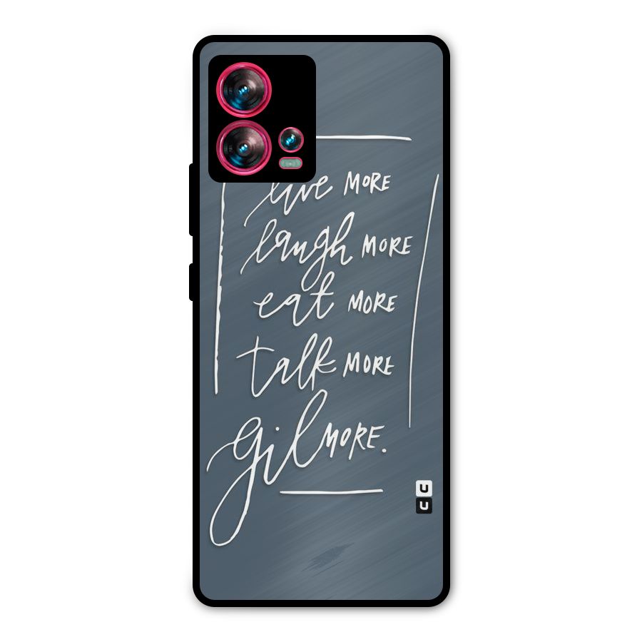 Live Laugh More Metal Back Case for Motorola Edge 30 Fusion