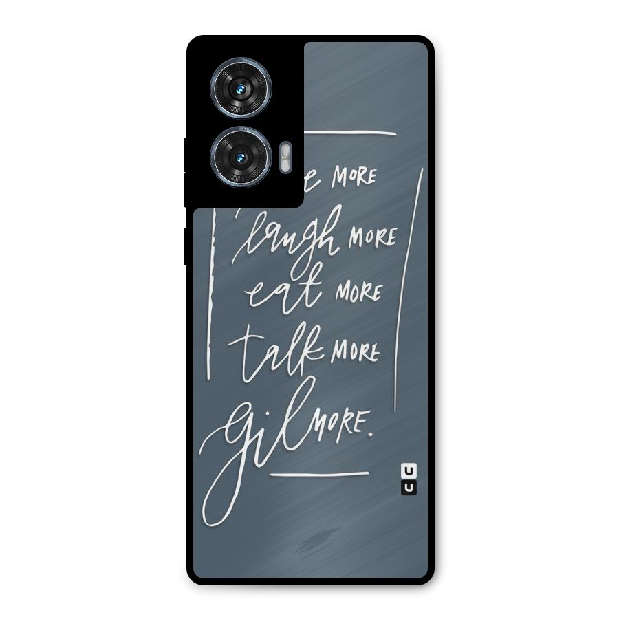 Live Laugh More Metal Back Case for Motorola Edge 50 Fusion