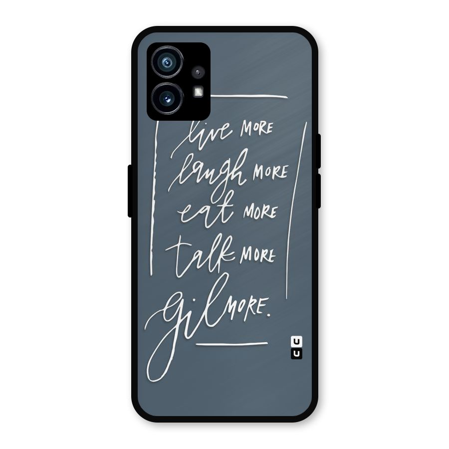 Live Laugh More Metal Back Case for Nothing Phone 1