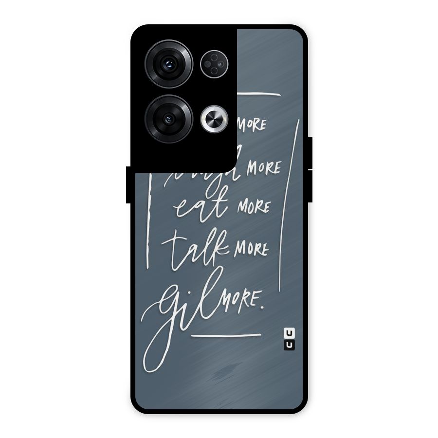 Live Laugh More Metal Back Case for Oppo Reno8 Pro 5G