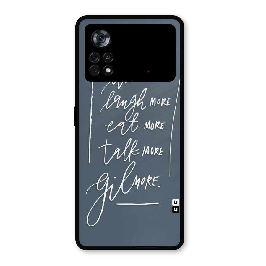 Live Laugh More Metal Back Case for Poco X4 Pro 5G