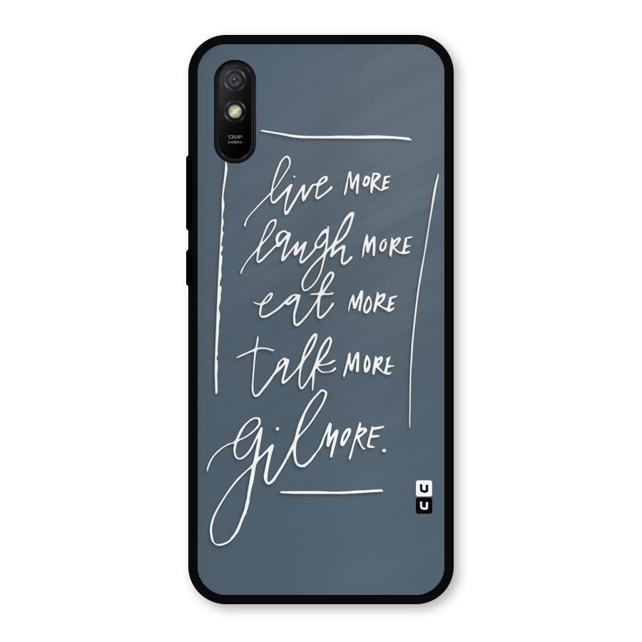 Live Laugh More Metal Back Case for Redmi 9i