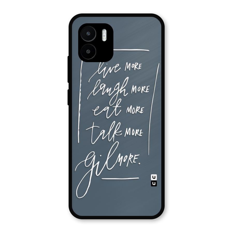 Live Laugh More Metal Back Case for Redmi A1
