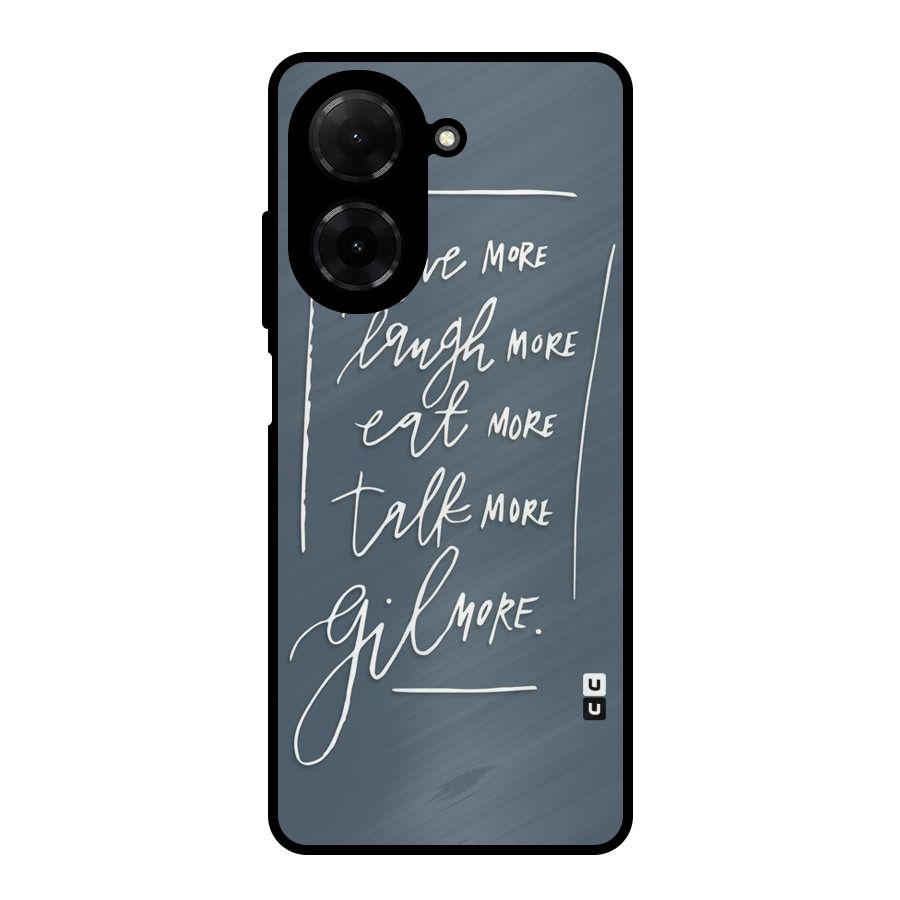 Live Laugh More Metal Back Case for Redmi A5 4G
