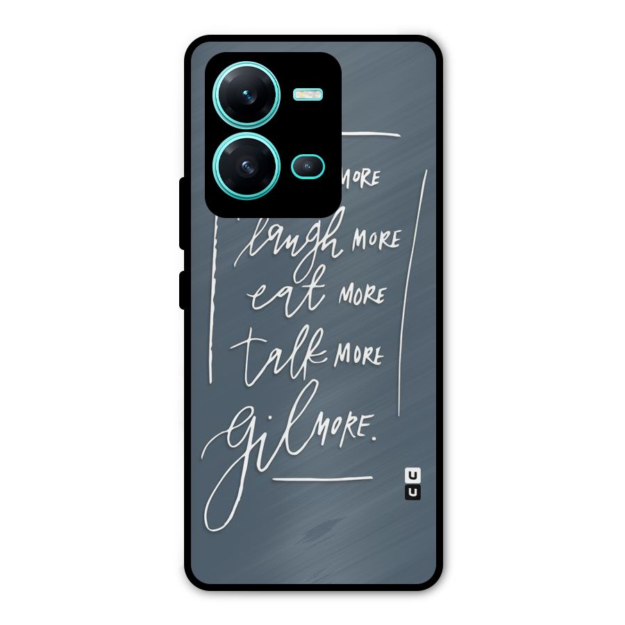 Live Laugh More Metal Back Case for Vivo V25