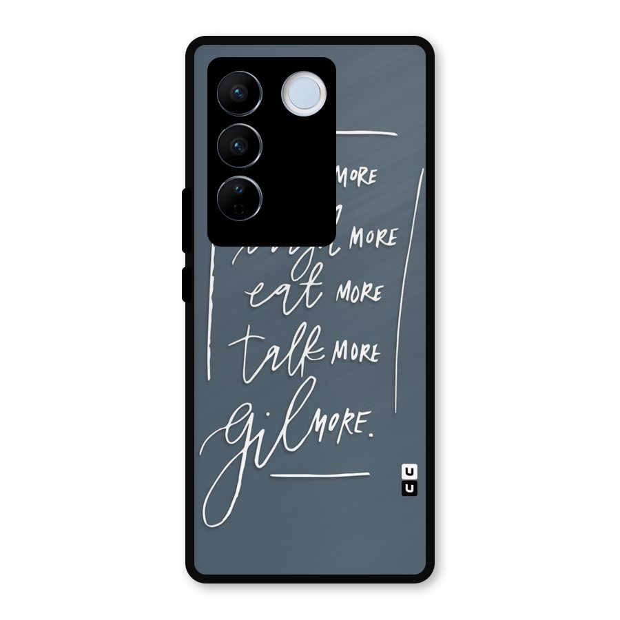 Live Laugh More Metal Back Case for Vivo V27 Pro