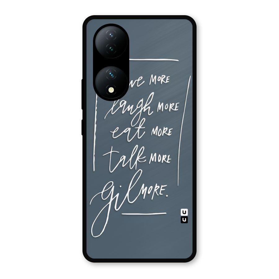 Live Laugh More Metal Back Case for Vivo Y100a