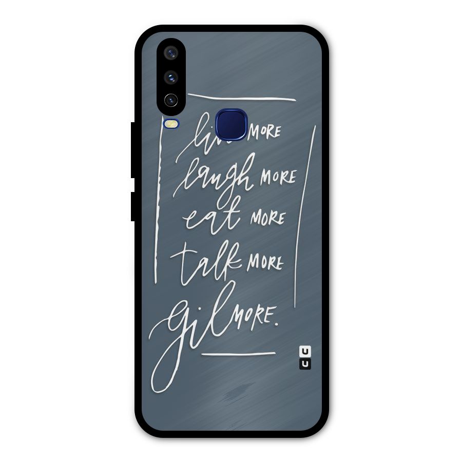 Live Laugh More Metal Back Case for Vivo Y15