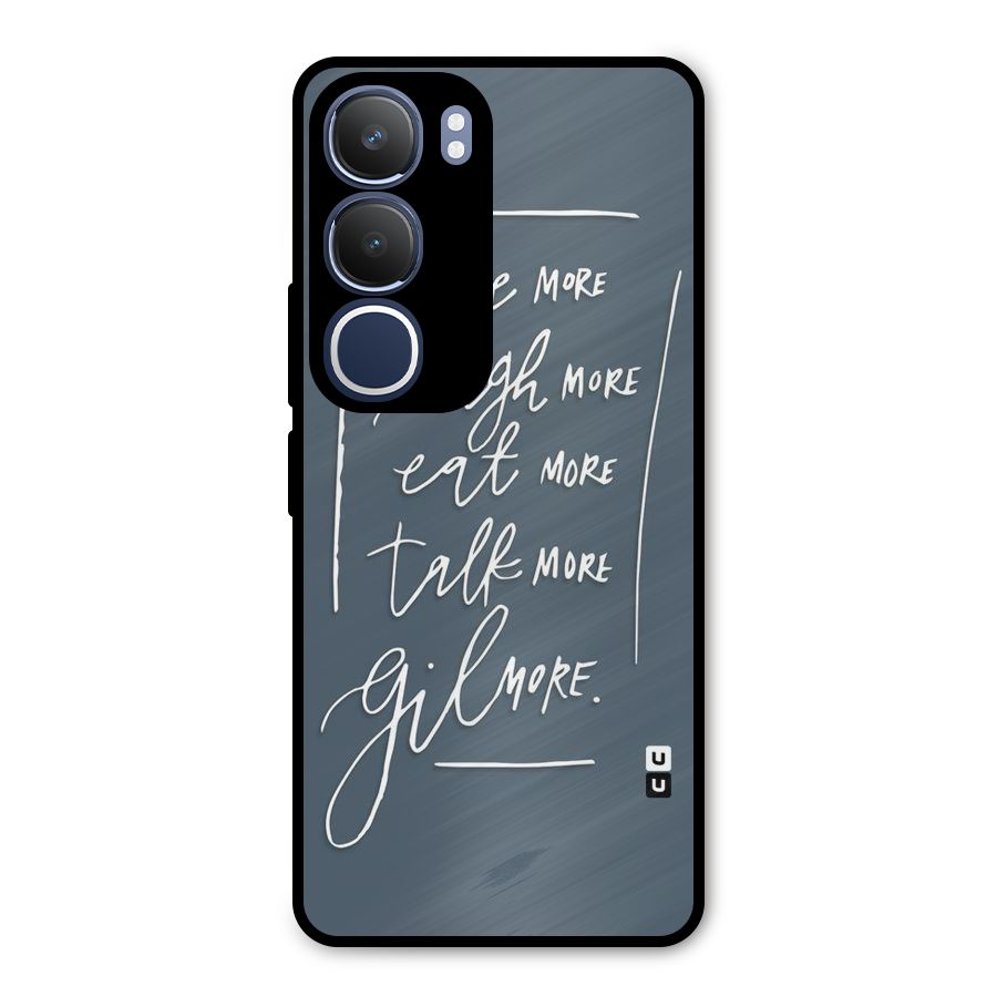 Live Laugh More Metal Back Case for Vivo Y29