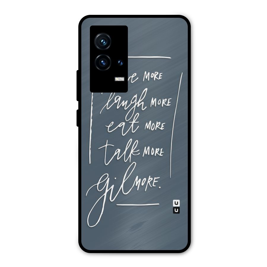 Live Laugh More Metal Back Case for iQOO 9 5G