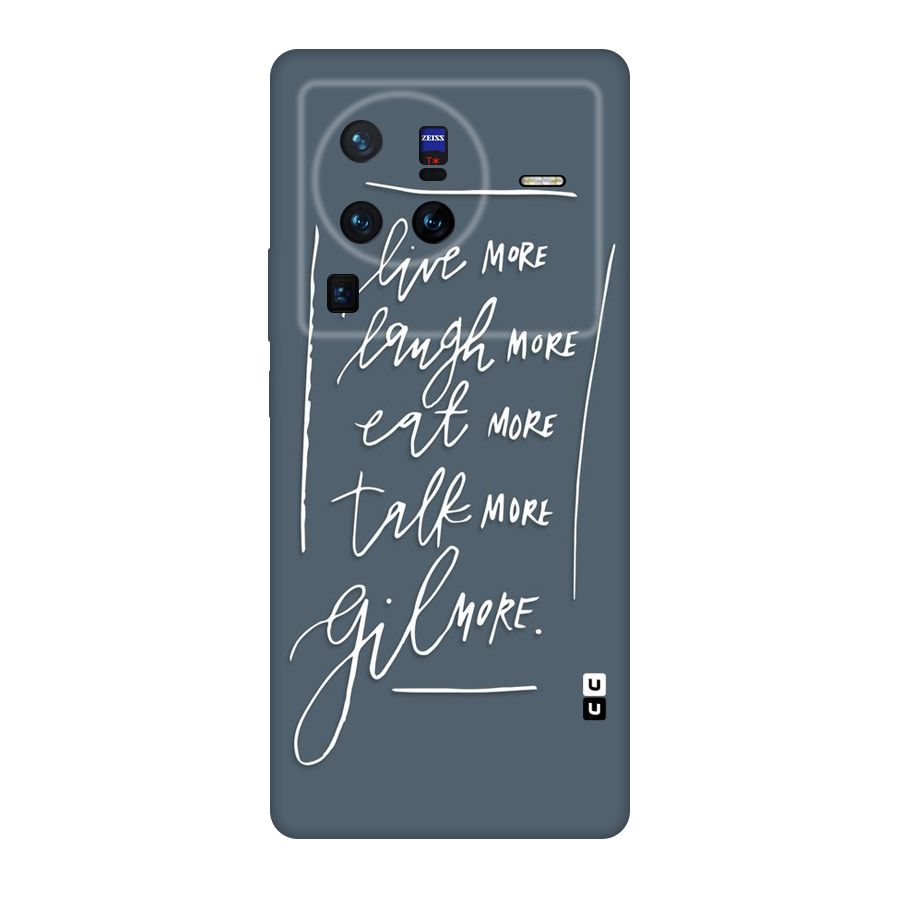 Live Laugh More Original Polycarbonate Back Case for Vivo X80