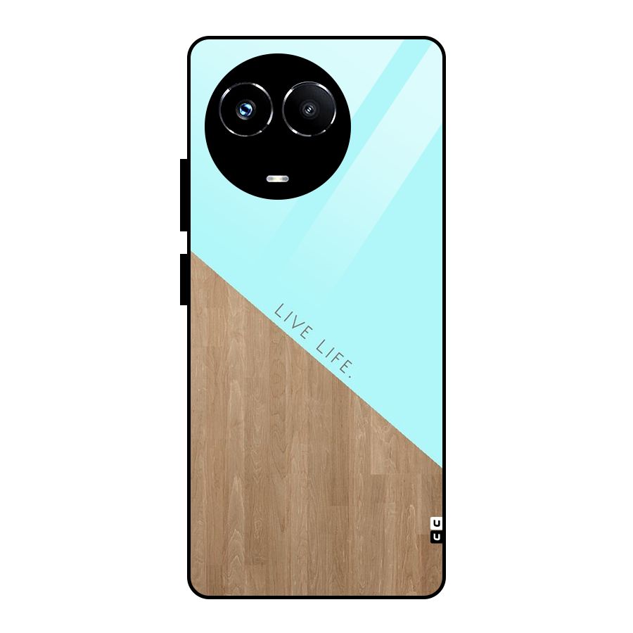 Live Life Glass Back Case for Realme Narzo 60X
