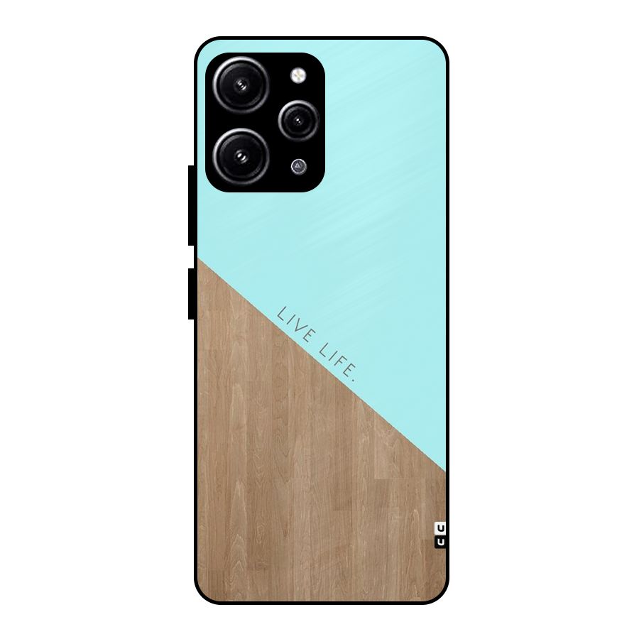 Live Life Glass Back Case for Redmi 12 4G