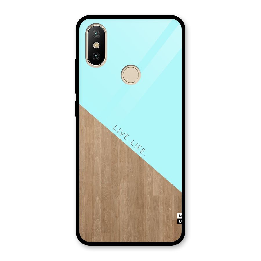 Live Life Glass Back Case for Redmi A2