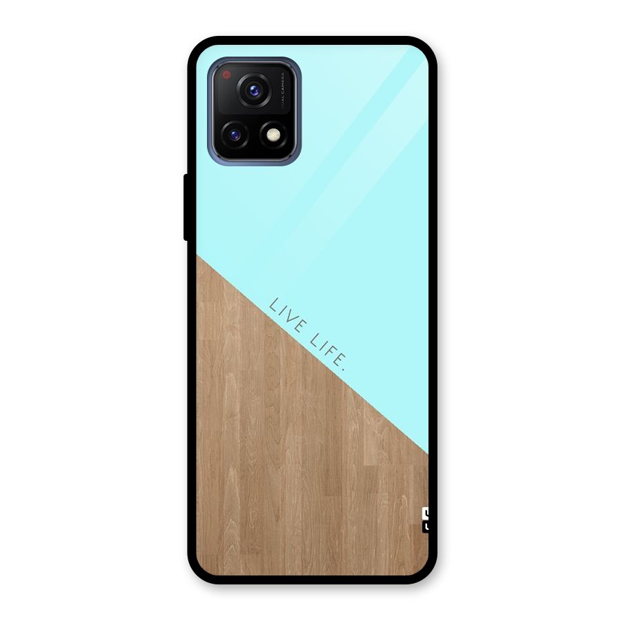 Live Life Glass Back Case for Vivo Y72 5G