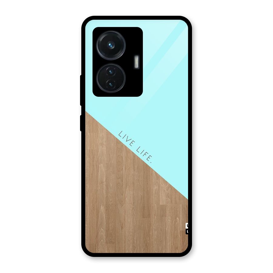Live Life Glass Back Case for iQOO Z6 44W