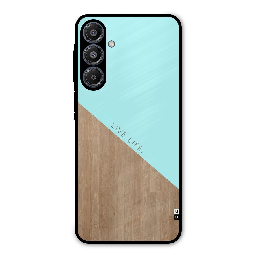 Live Life Metal Back Case for Galaxy A16 5G