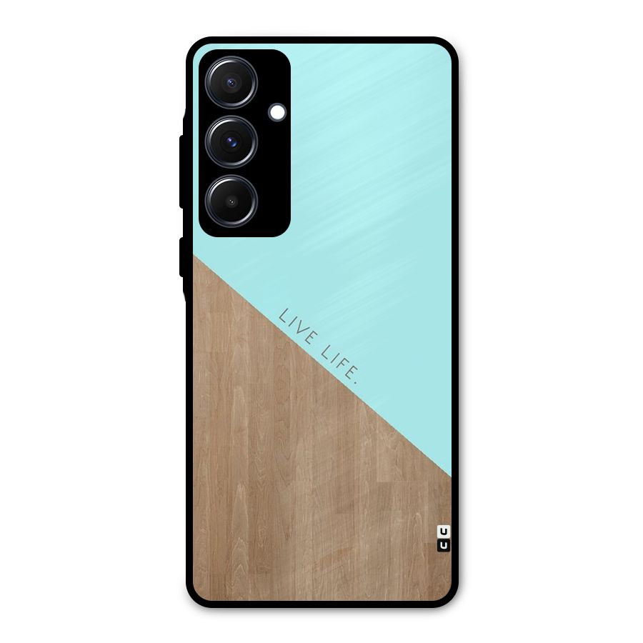 Live Life Metal Back Case for Galaxy A55