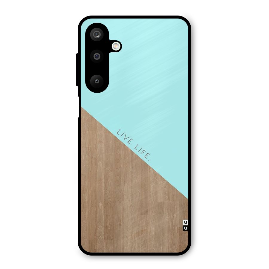Live Life Metal Back Case for Galaxy M16