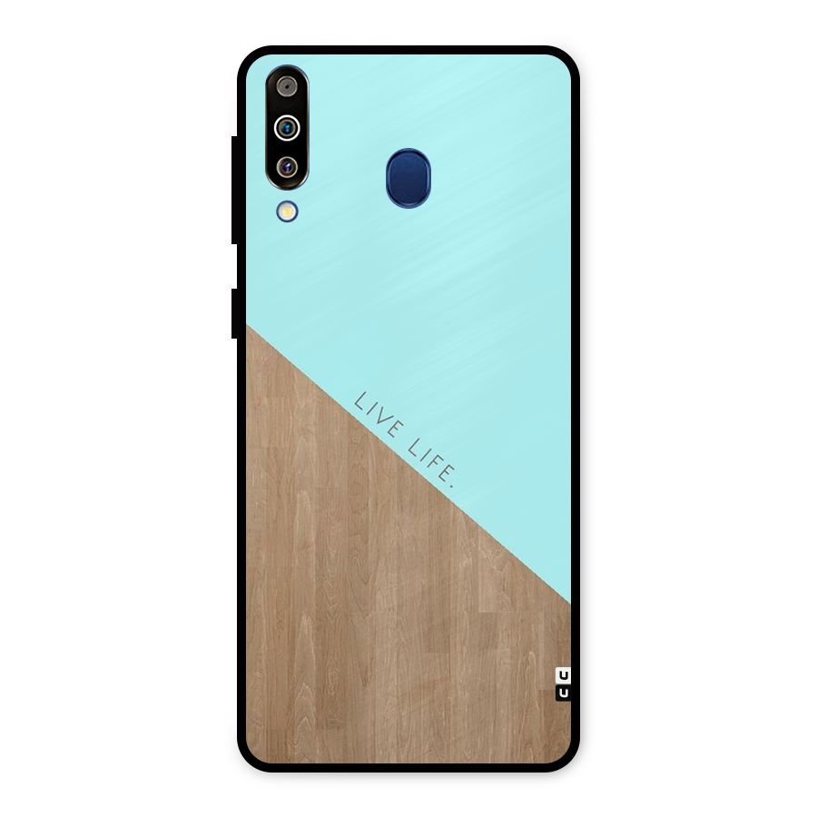 Live Life Metal Back Case for Galaxy M30