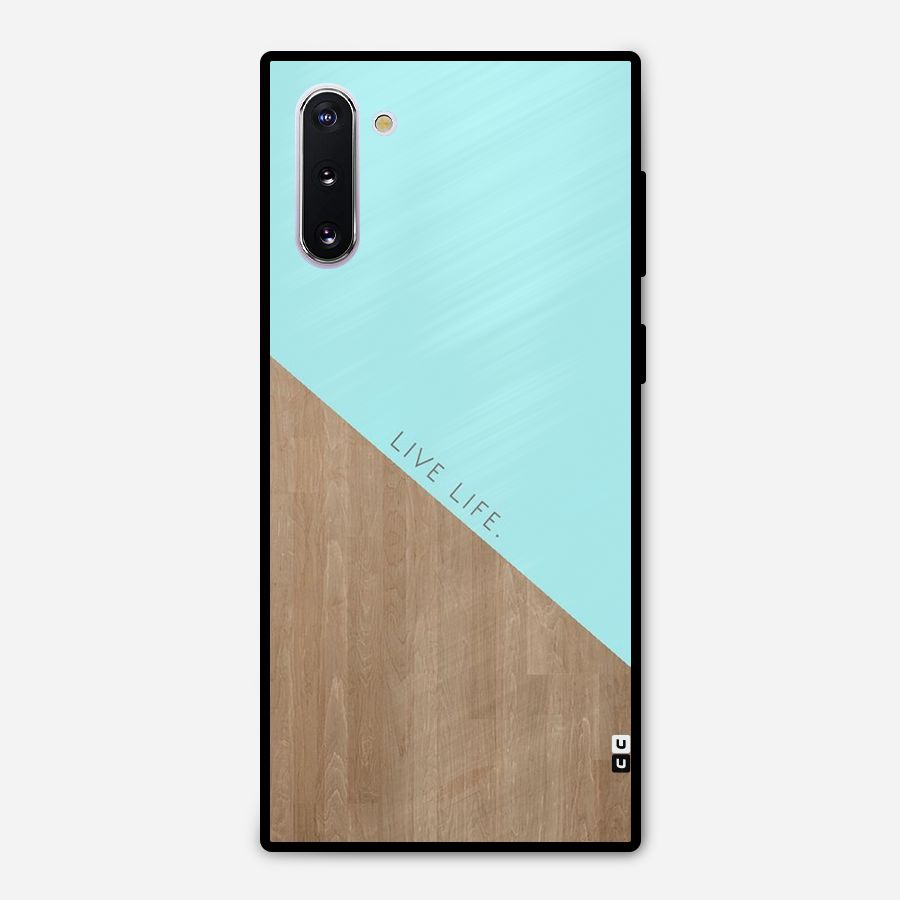 Live Life Metal Back Case for Galaxy Note 10