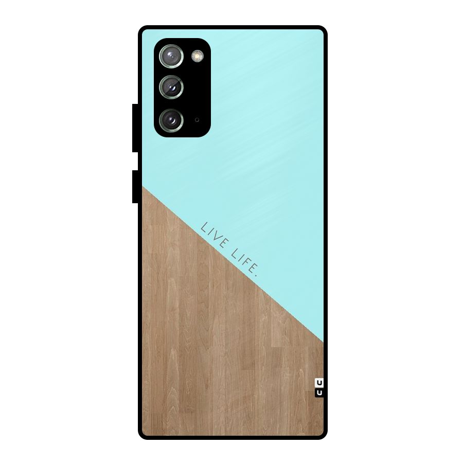 Live Life Metal Back Case for Galaxy Note 20