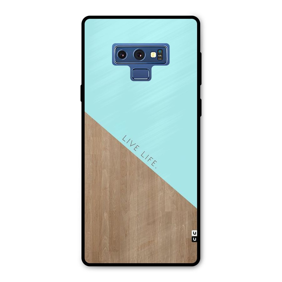 Live Life Metal Back Case for Galaxy Note 9