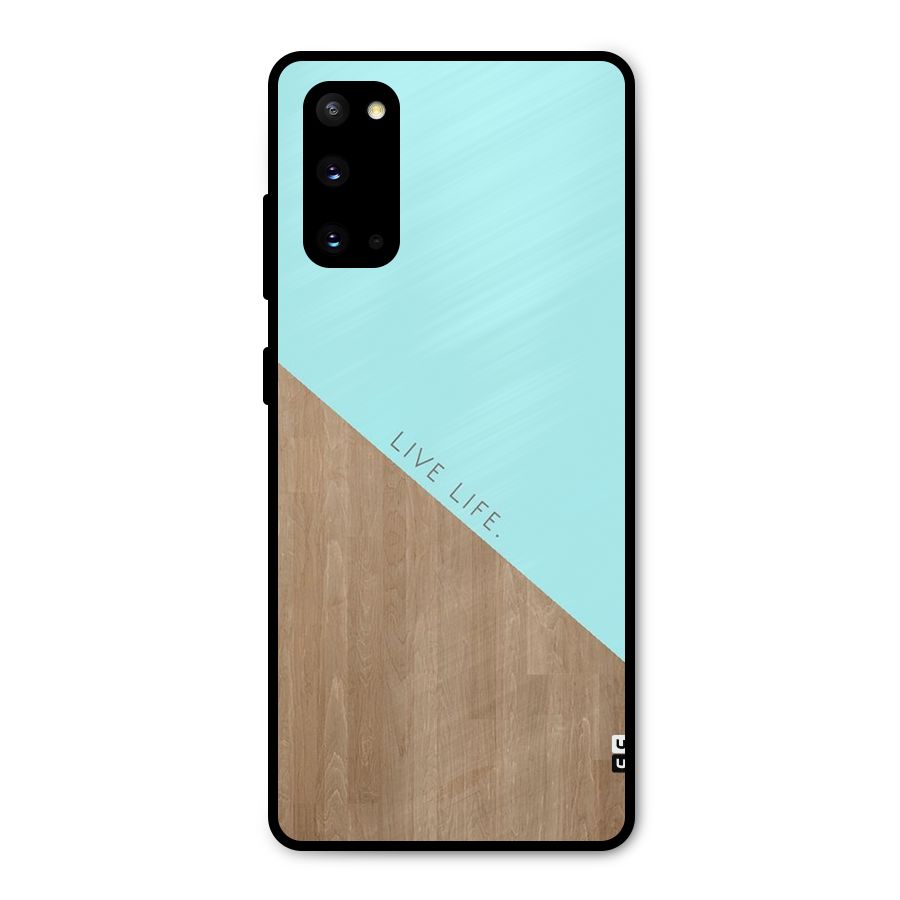 Live Life Metal Back Case for Galaxy S20