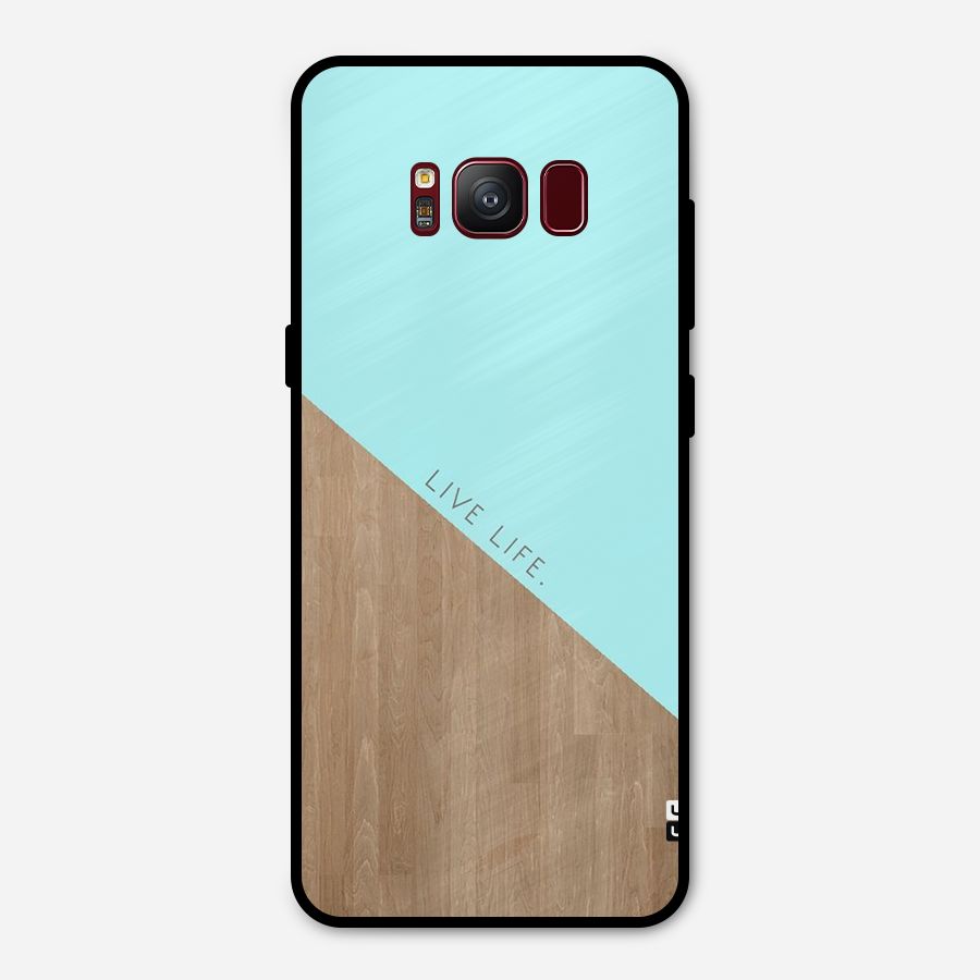 Live Life Metal Back Case for Galaxy S8
