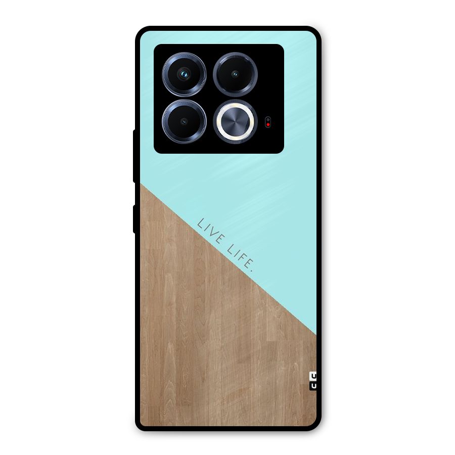 Live Life Metal Back Case for Infinix Note 40 5G