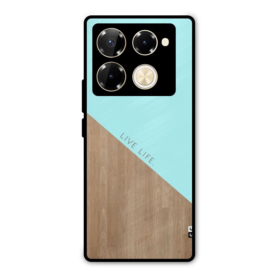 Live Life Metal Back Case for Infinix Note 40 Pro