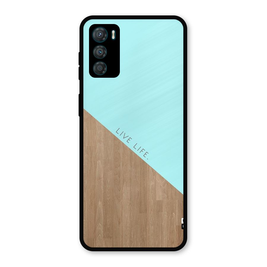 Live Life Metal Back Case for Moto G42