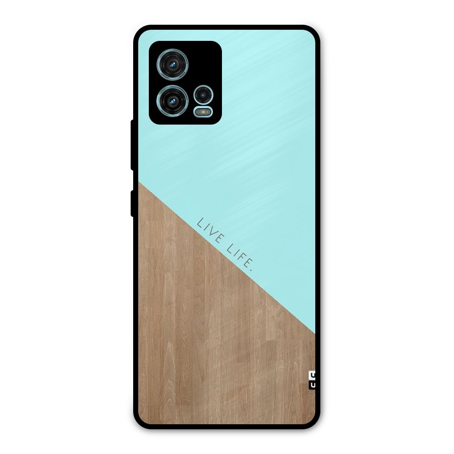 Live Life Metal Back Case for Moto G72