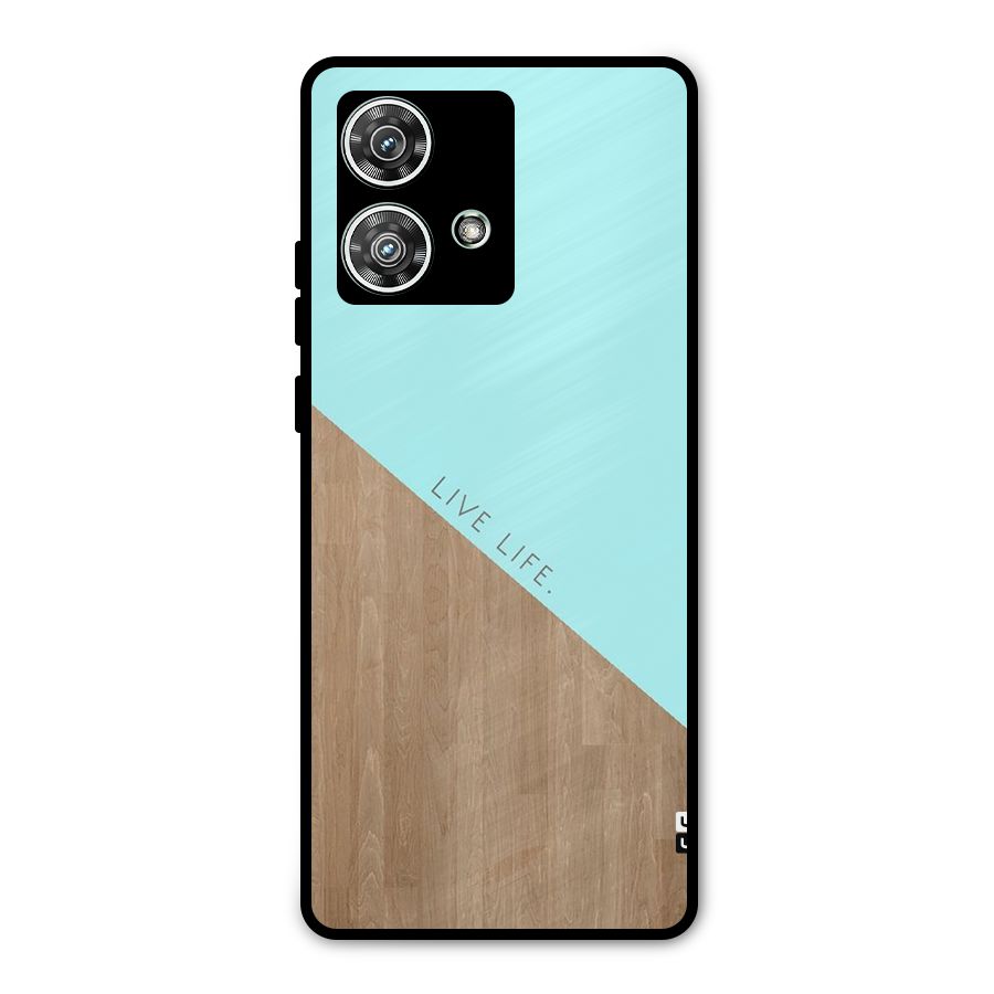 Live Life Metal Back Case for Motorola Edge 40 Neo