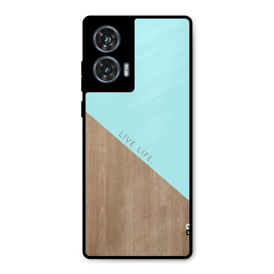 Live Life Metal Back Case for Motorola Edge 50 Fusion