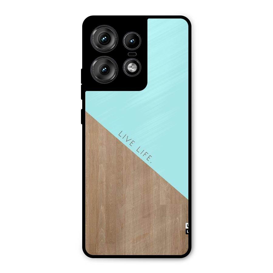 Live Life Metal Back Case for Motorola Edge 50 Pro