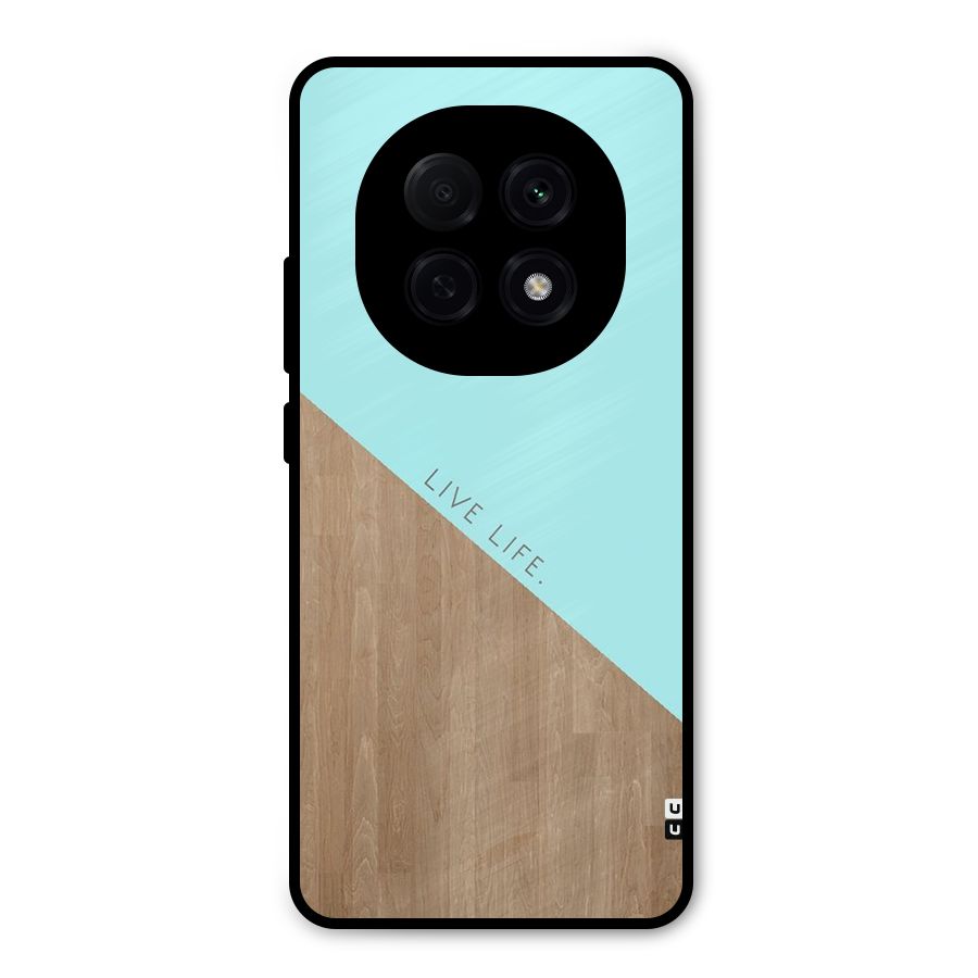 Live Life Metal Back Case for Oppo F29 Pro