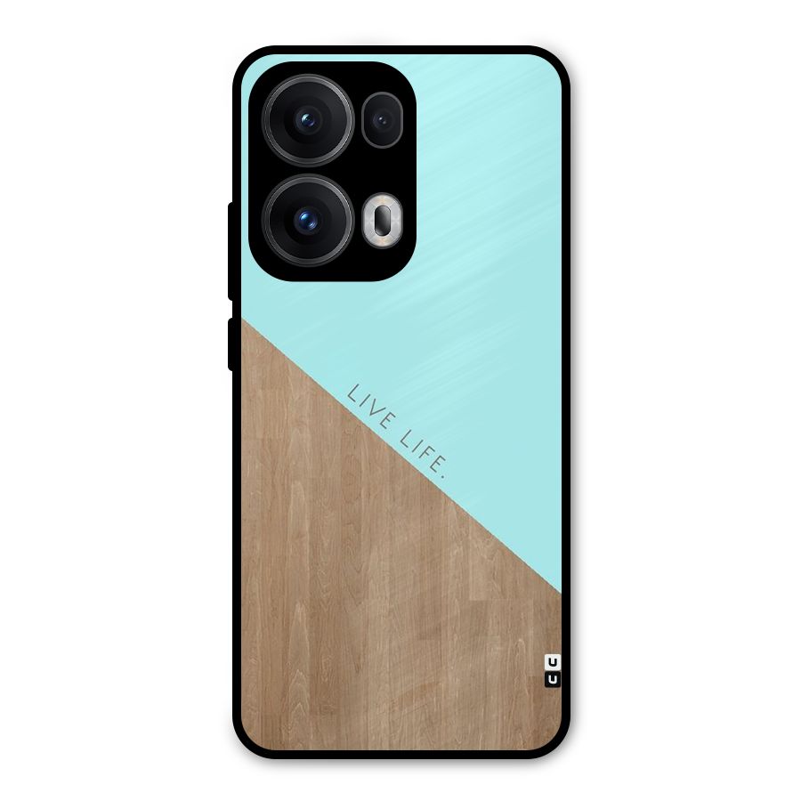 Live Life Metal Back Case for Oppo Reno13 Pro