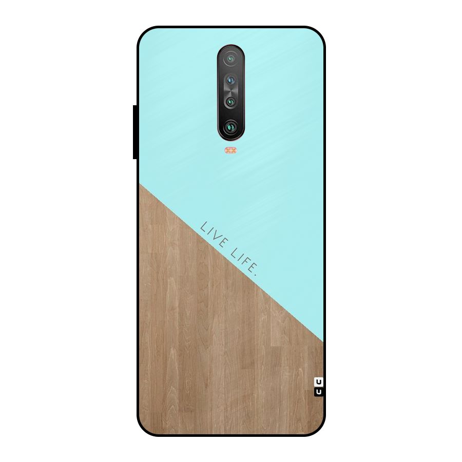 Live Life Metal Back Case for Poco X2