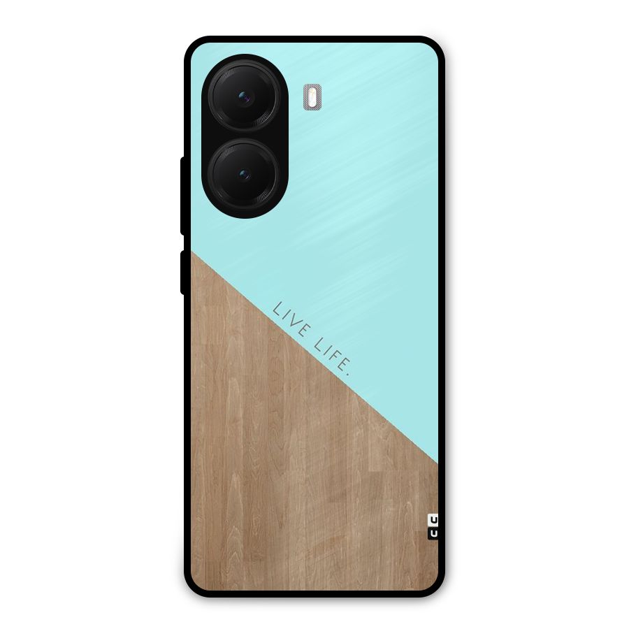 Live Life Metal Back Case for Poco X7 Pro