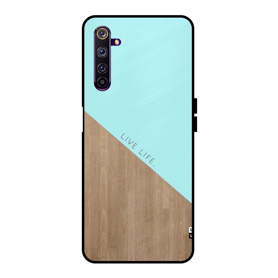 Live Life Metal Back Case for Realme 6 Pro