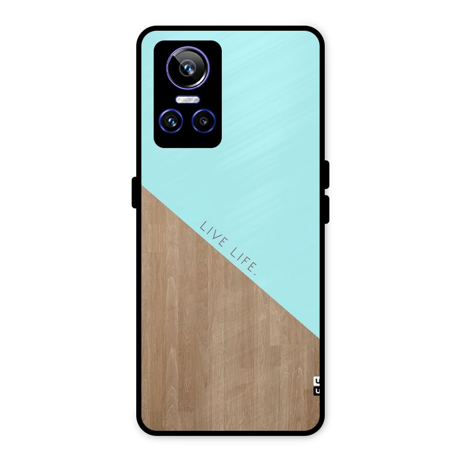 Live Life Metal Back Case for Realme GT Neo 3