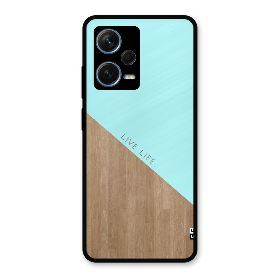 Live Life Metal Back Case for Redmi Note 12 Pro Plus 5G