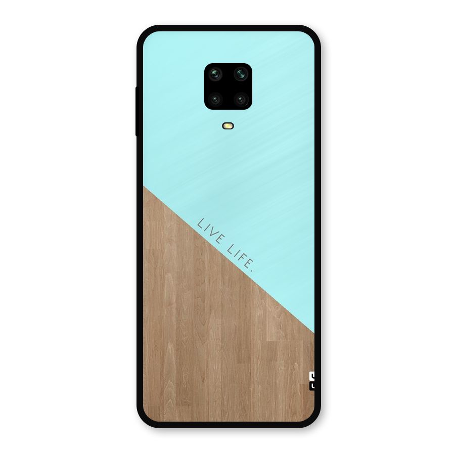 Live Life Metal Back Case for Redmi Note 9 Pro