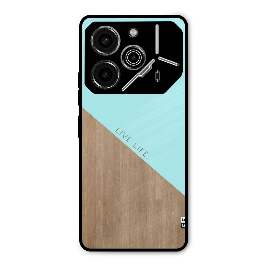 Live Life Metal Back Case for Tecno Pova 6 Pro