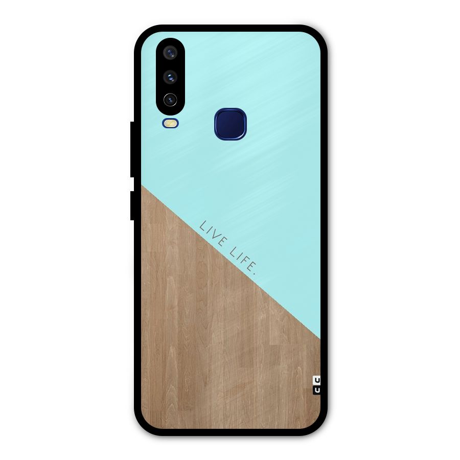 Live Life Metal Back Case for Vivo V17