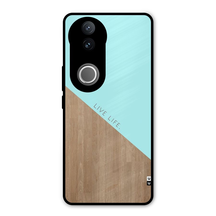 Live Life Metal Back Case for Vivo V50