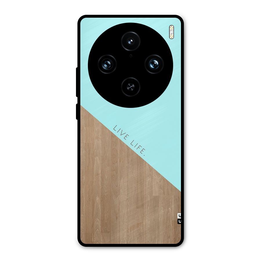 Live Life Metal Back Case for Vivo X100 Pro