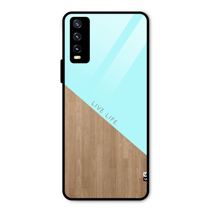 Live Life Metal Back Case for Vivo Y20g